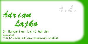 adrian lajko business card