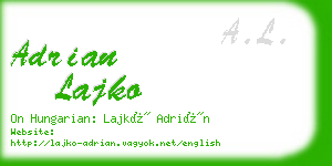 adrian lajko business card